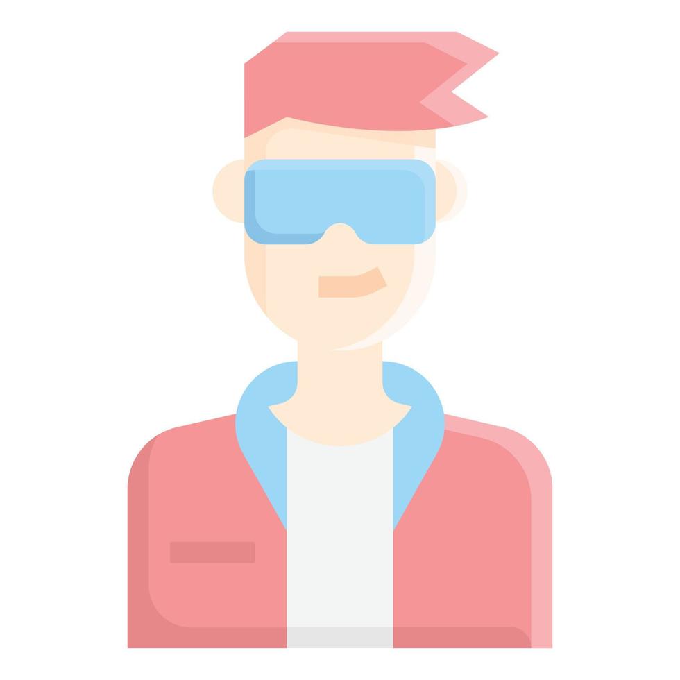 People Icon Man Gamer Vector .