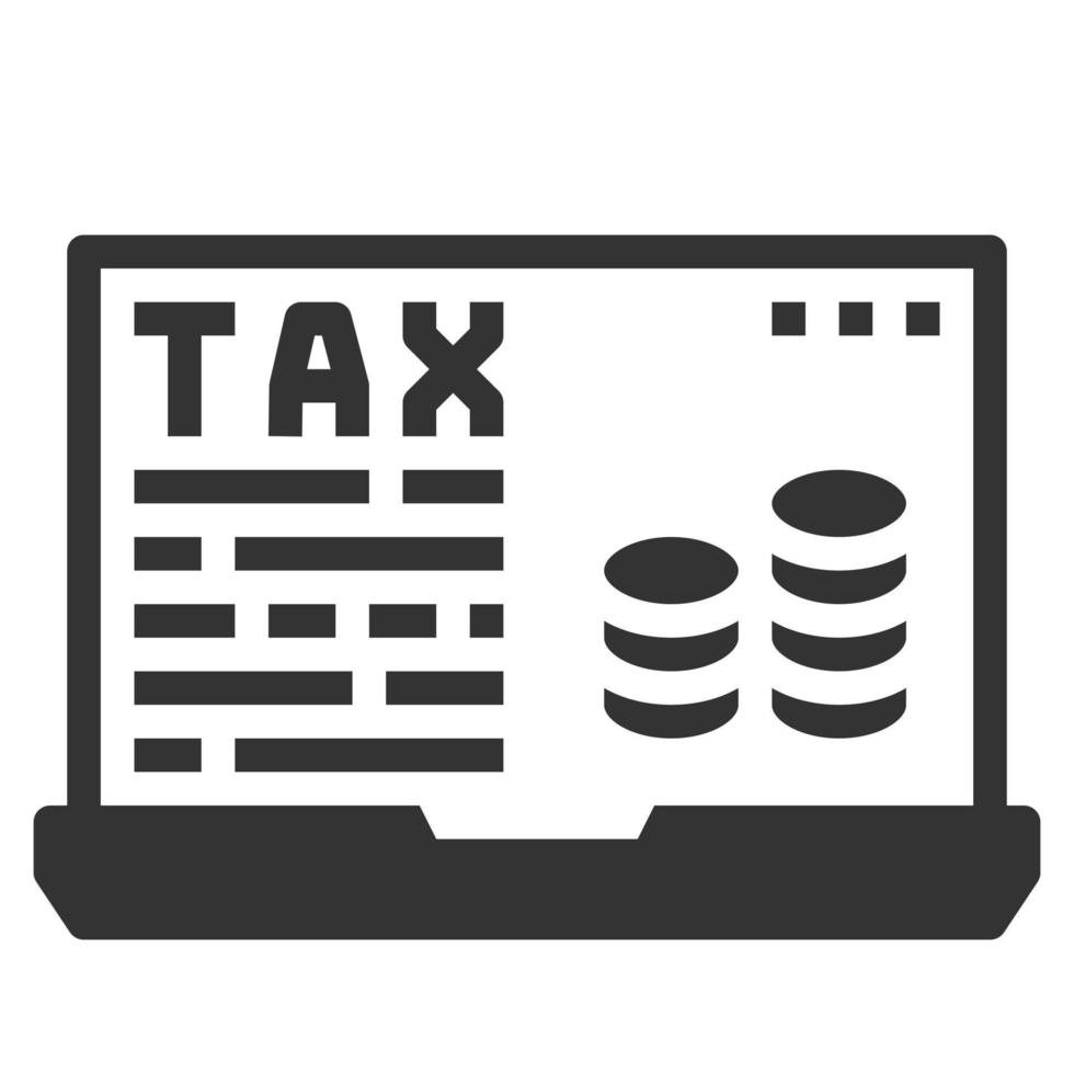 ELECTRONICS TAX Icon Business Vector Illustration