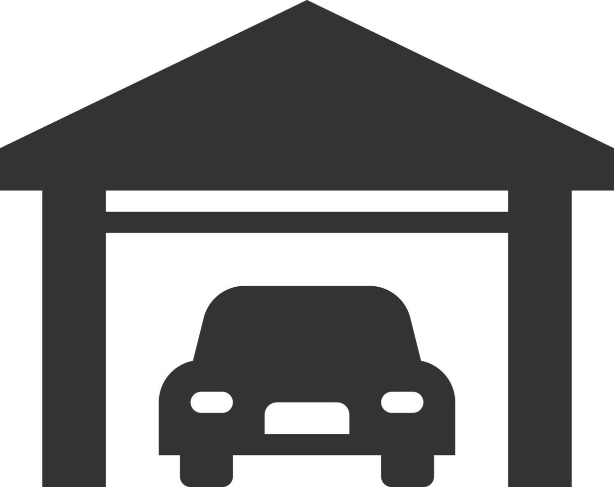 Ilustración de vector de icono de garaje.