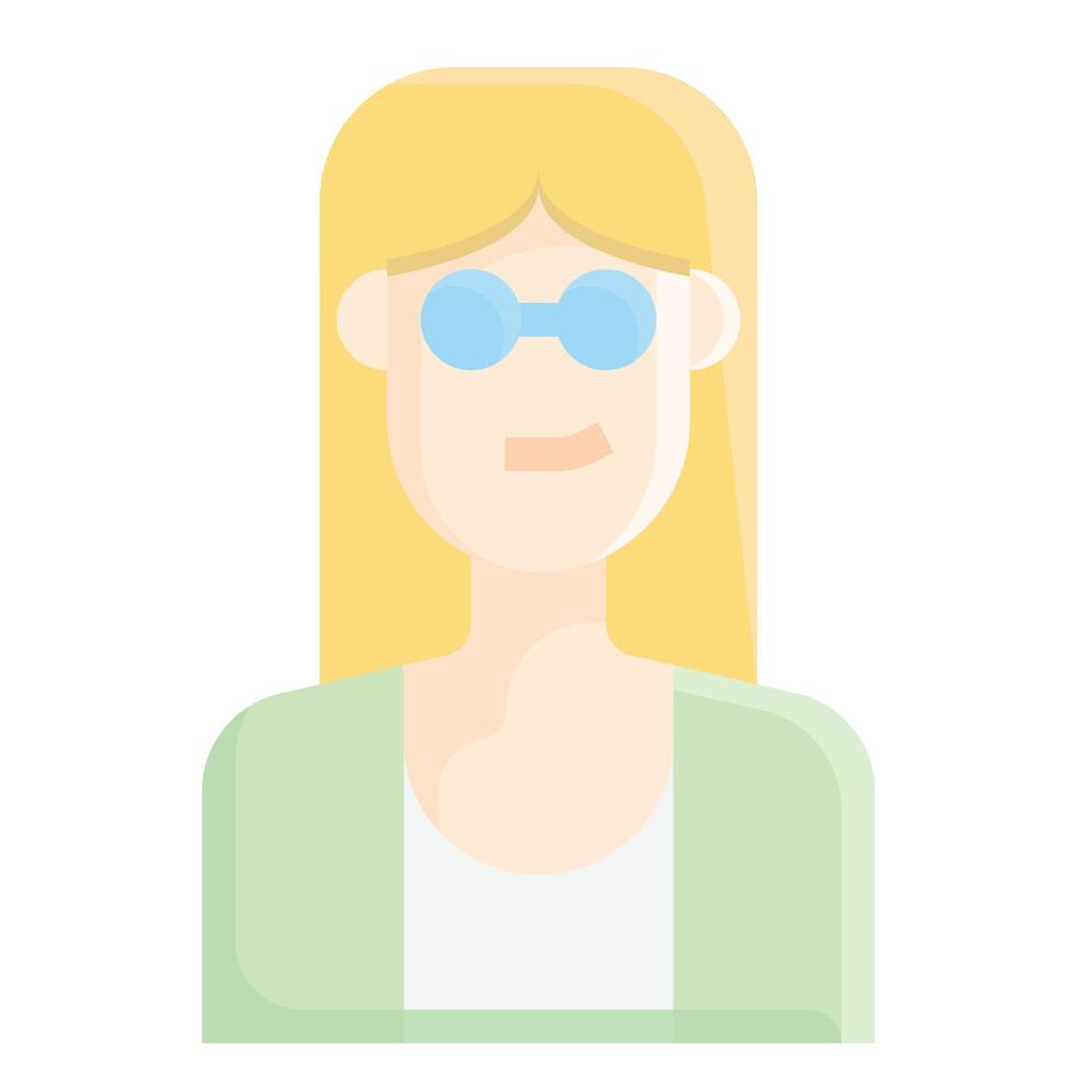 People Icon Woman glasses Vector .