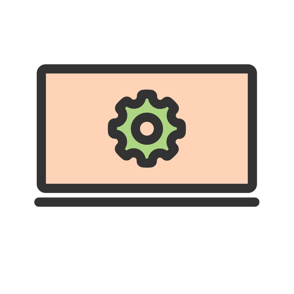 Settings Filled Line Icon vector