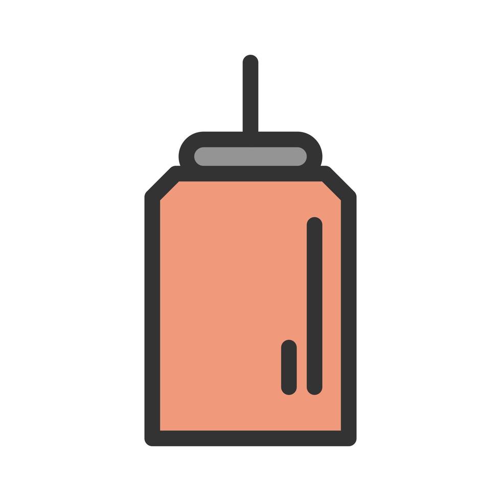 Hair Dye Bottle Filled Line Icon vector