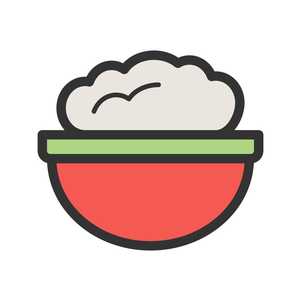 Flour Pot Filled Line Icon vector