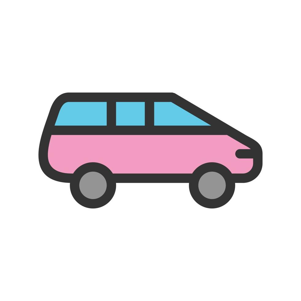 Car Filled Line Icon vector