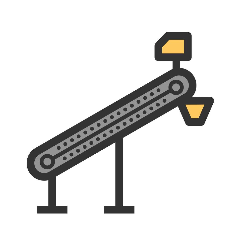 Conveyor III Filled Line Icon vector