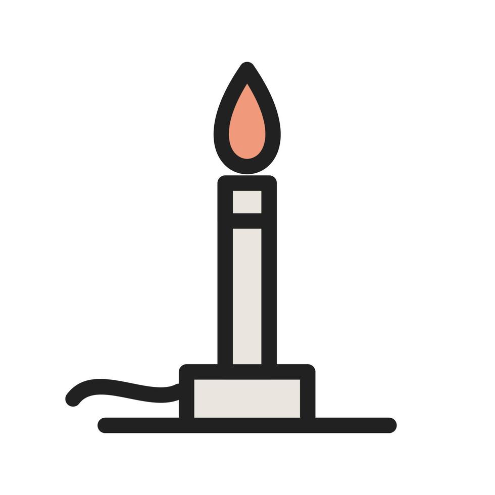 Bunsen Burner Filled Line Icon vector