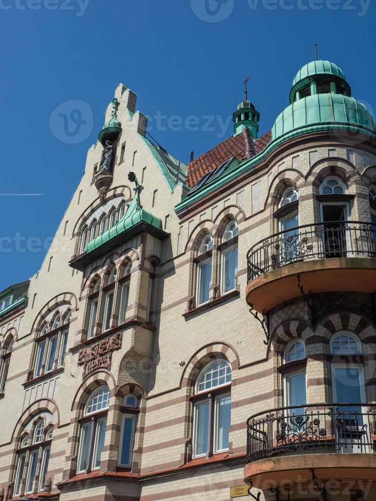 Ystad city at the baltic sea in sweden photo