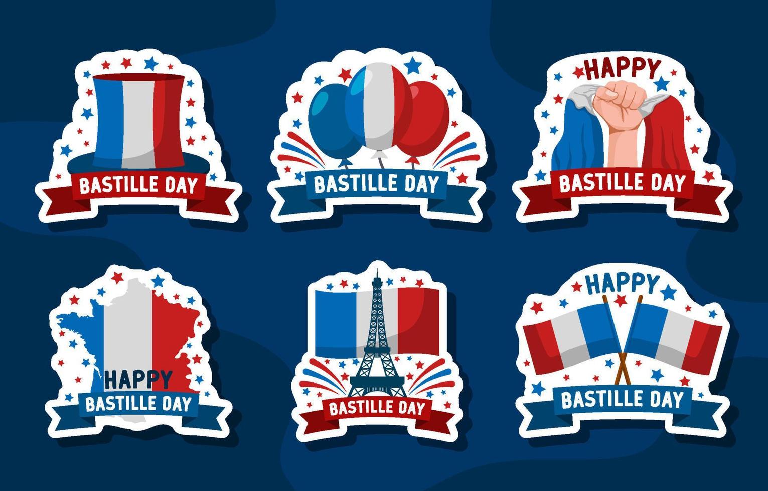 Bastille Day Sticker vector