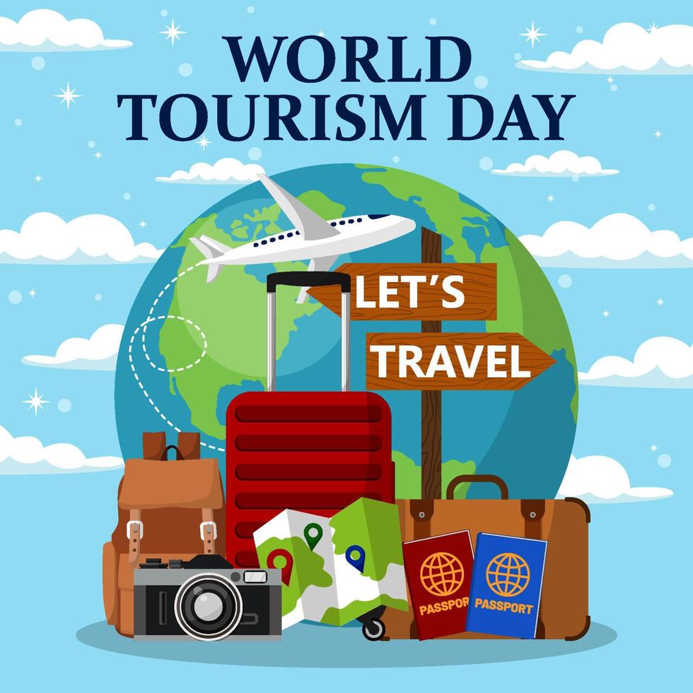 World Tourism Day Concept vector