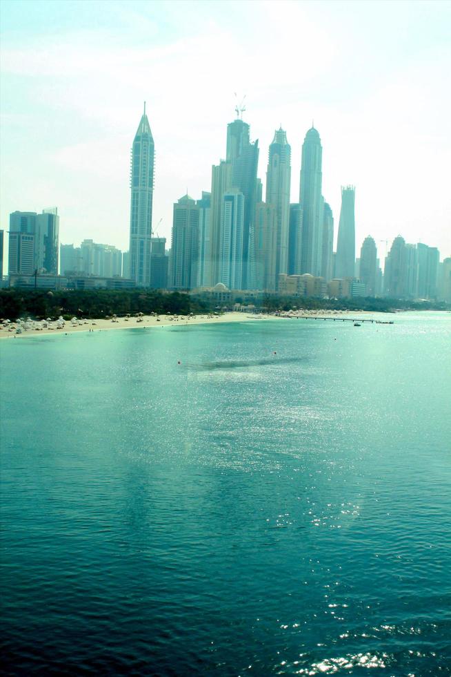 Vertical shot of the Dubai cityscape photo