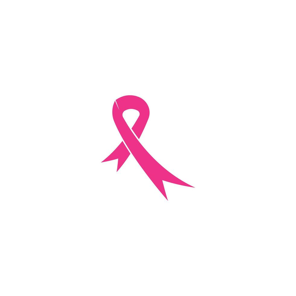 Breast cancer ribbon illustration icon vector