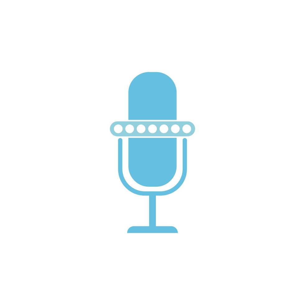 Microphone icon design illustration vector