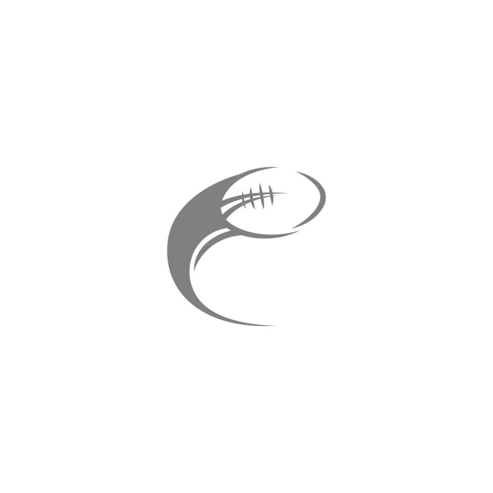 Rugby ball icon logo design vector