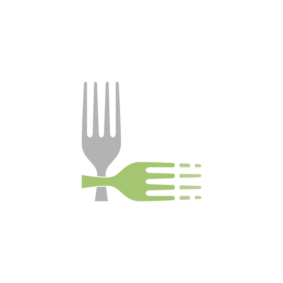Fork icon logo flat design illustration vector