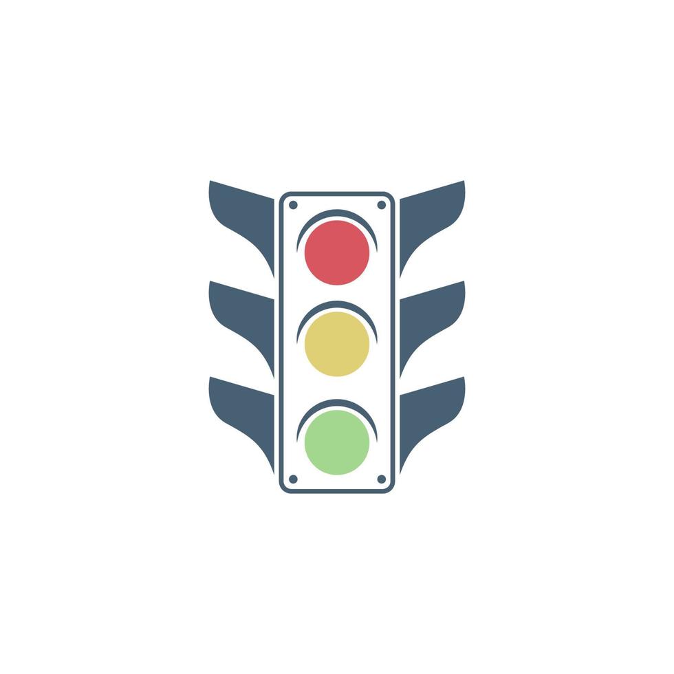 Traffic light icon design illustration template vector