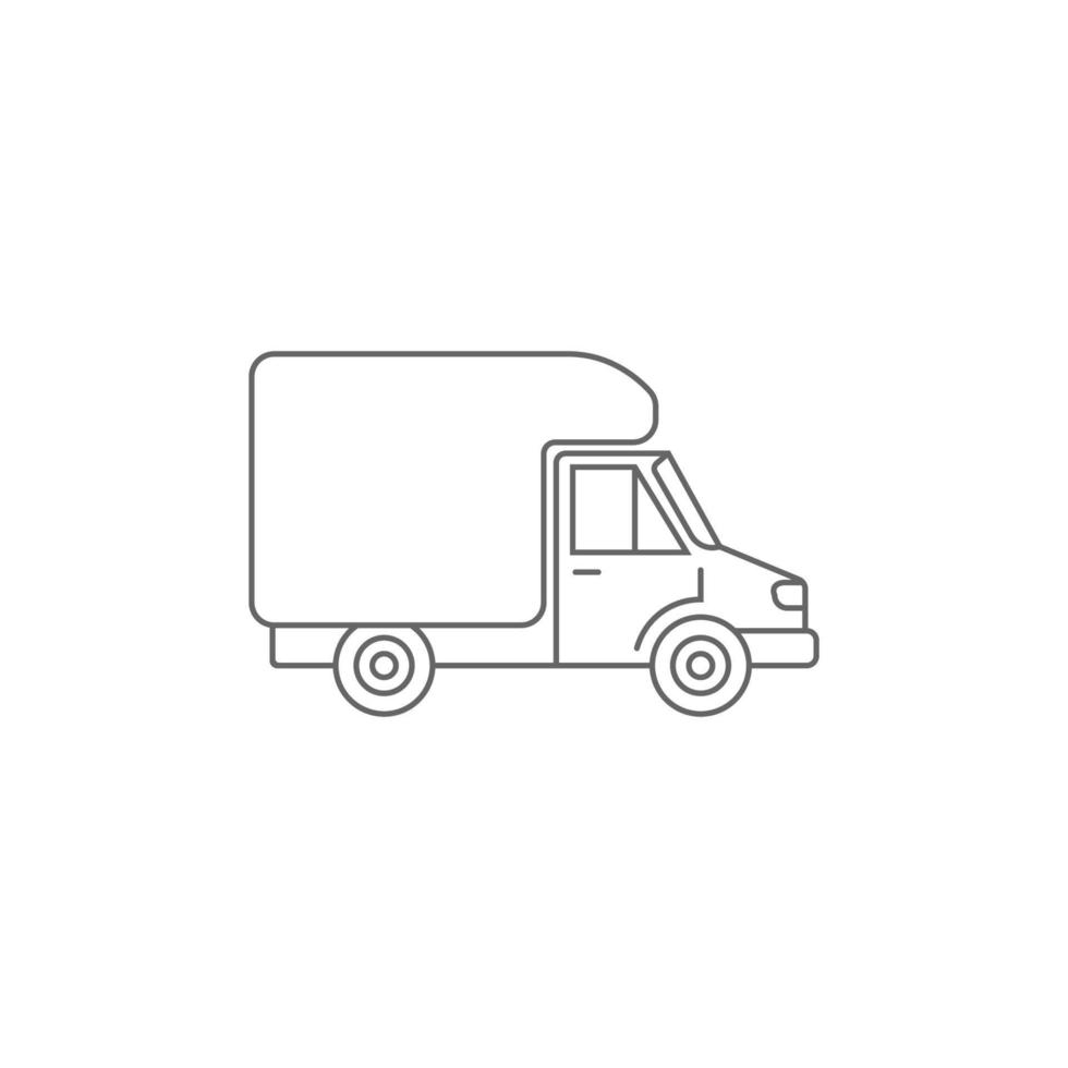 vector de ilustración de diseño de plantilla de logotipo de icono de camión