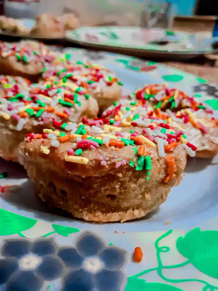 Image of cake with topping photo