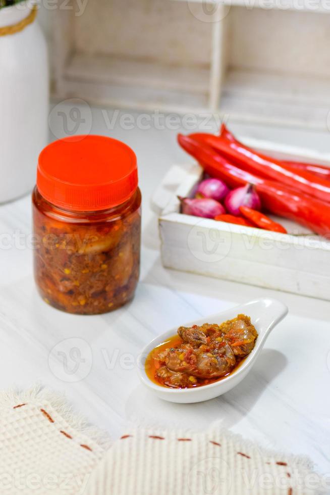 Delicious spicy chili sauce photo