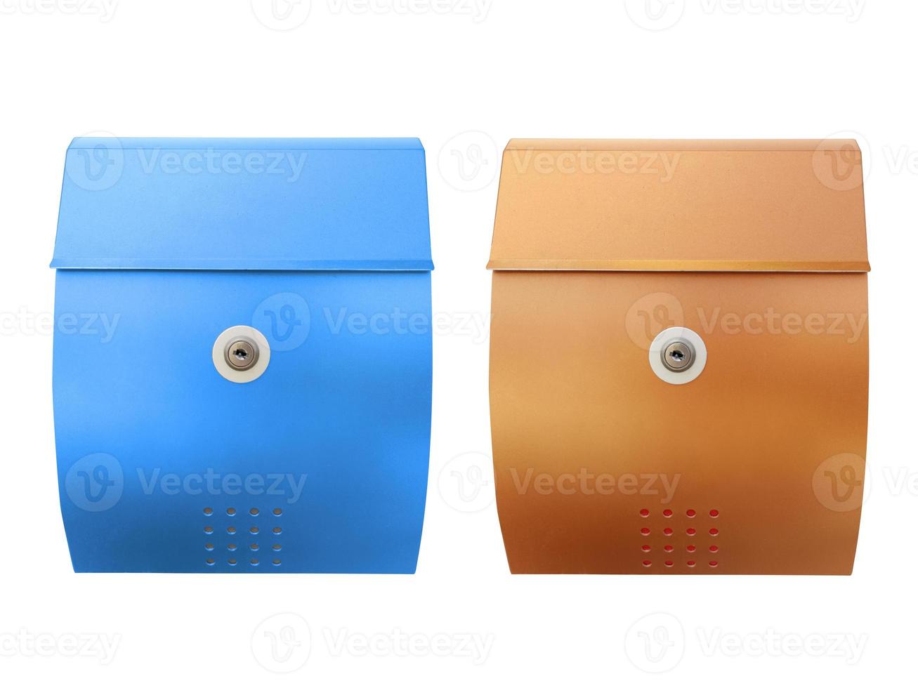 mailbox isolated on white with clipping path photo