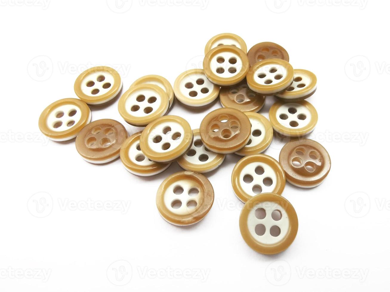 clothing buttons on white background photo