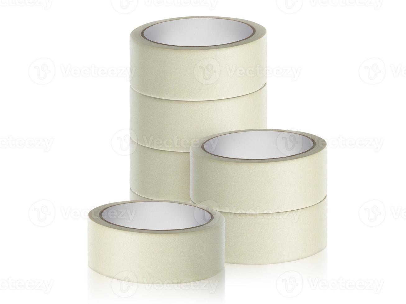 group, adhesive tape  isolated on white background photo