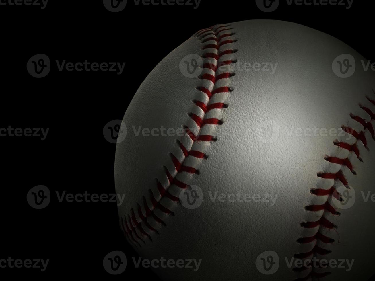 baseball on black background photo