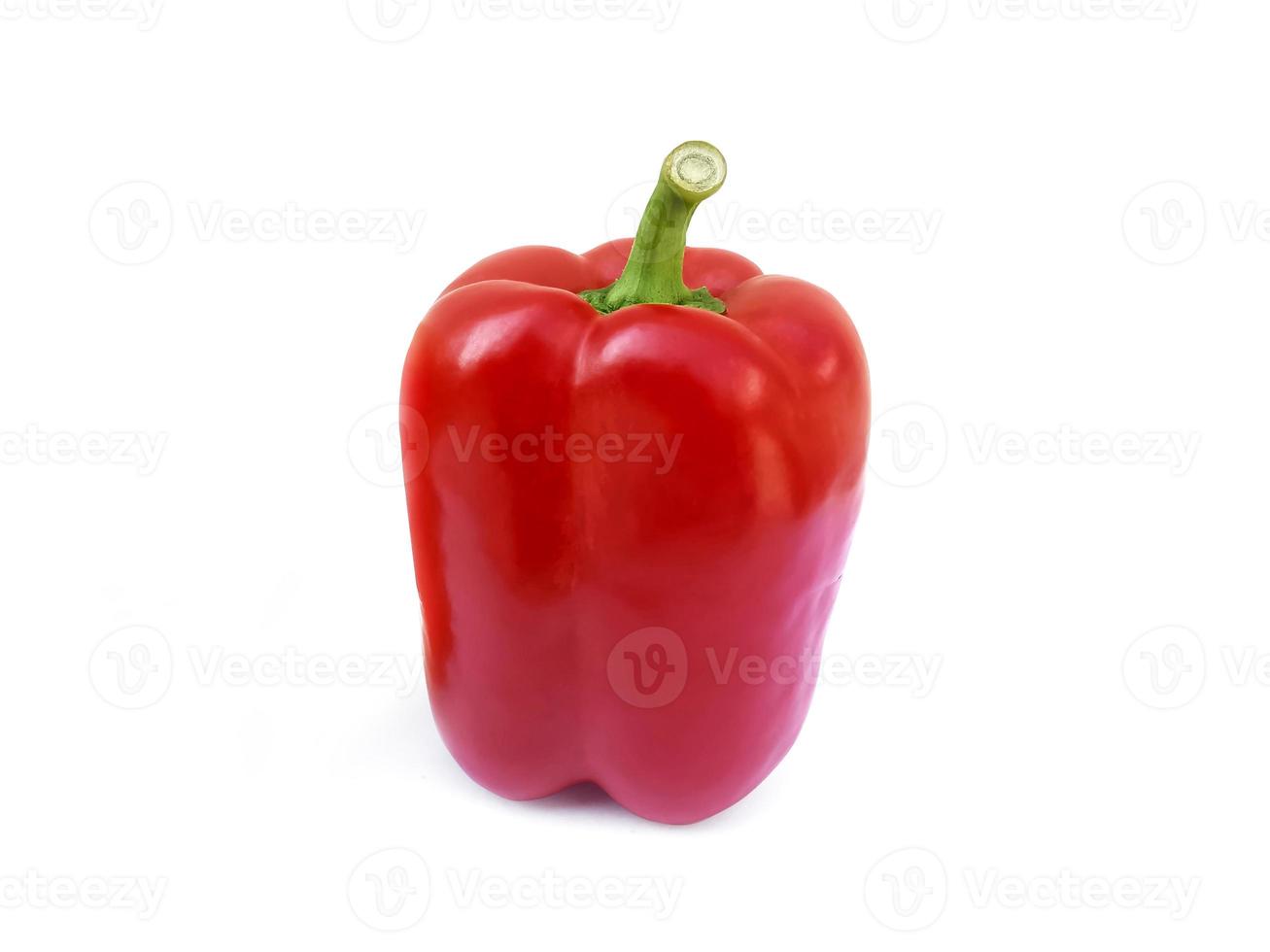red sweet pepper isolated on white background photo
