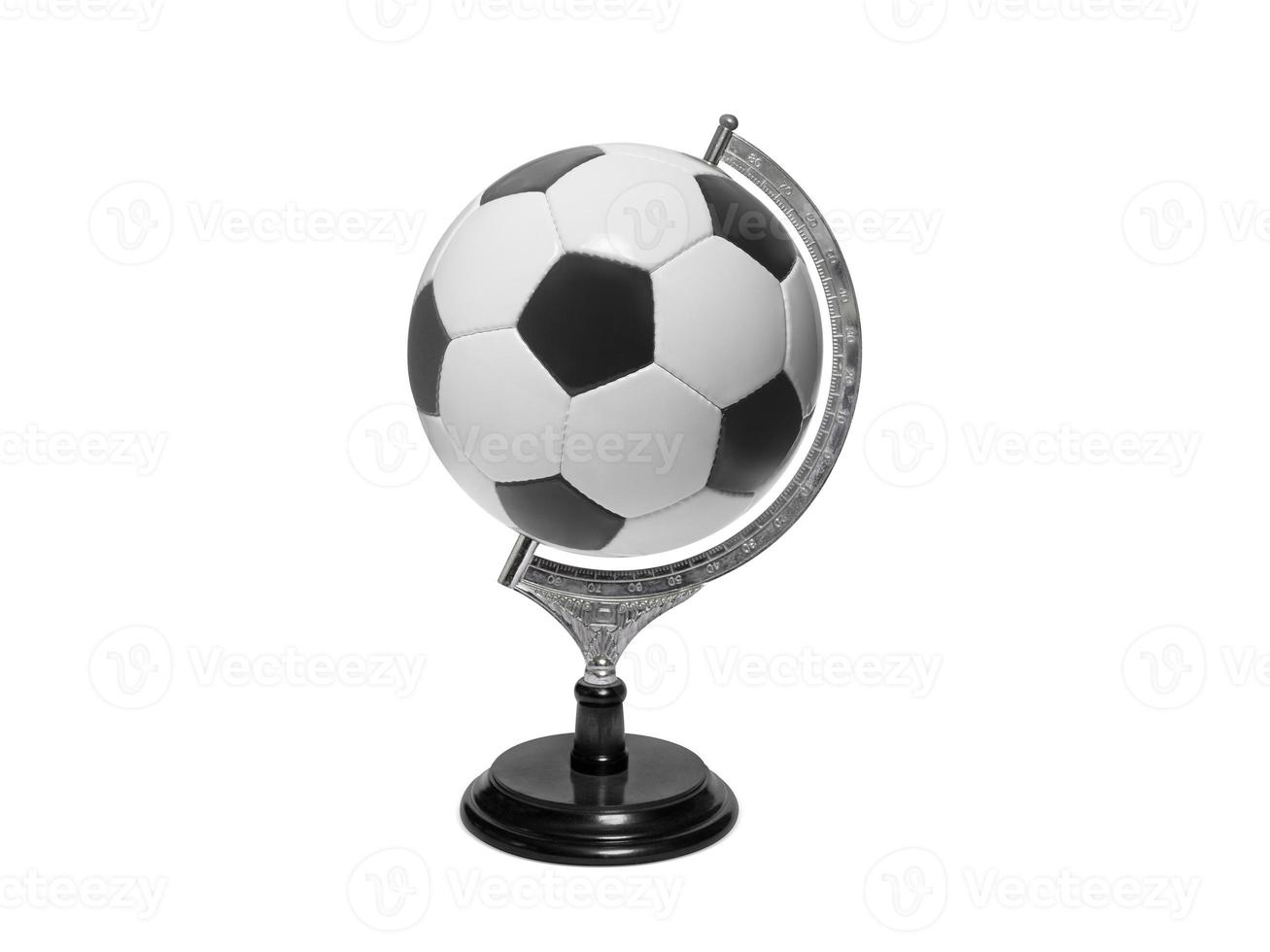 Globe sphere orb Football concepts on white background. Sport concepts photo