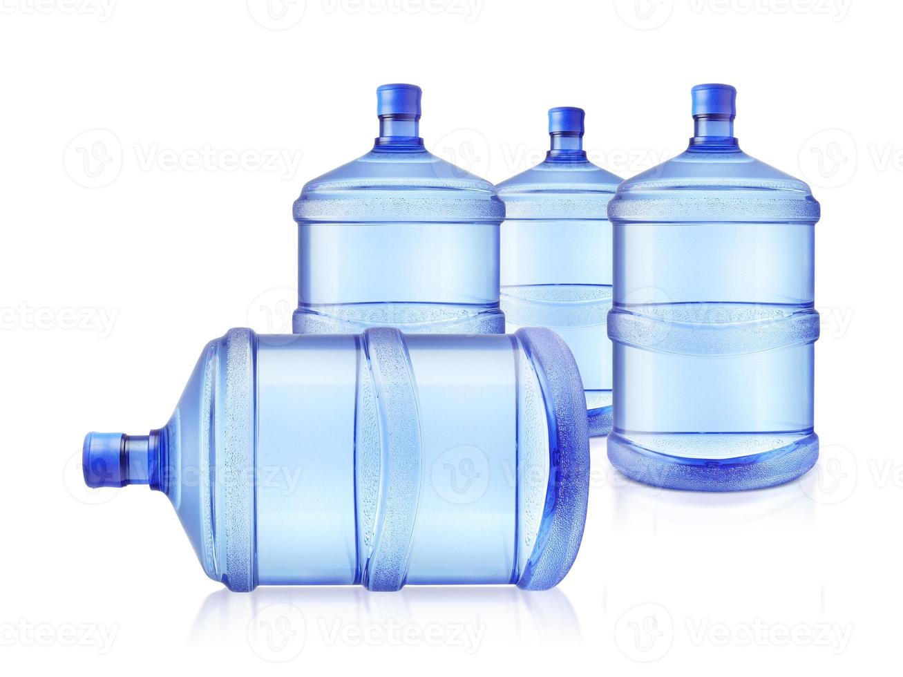 Four big bottles of water isolated on a white background photo