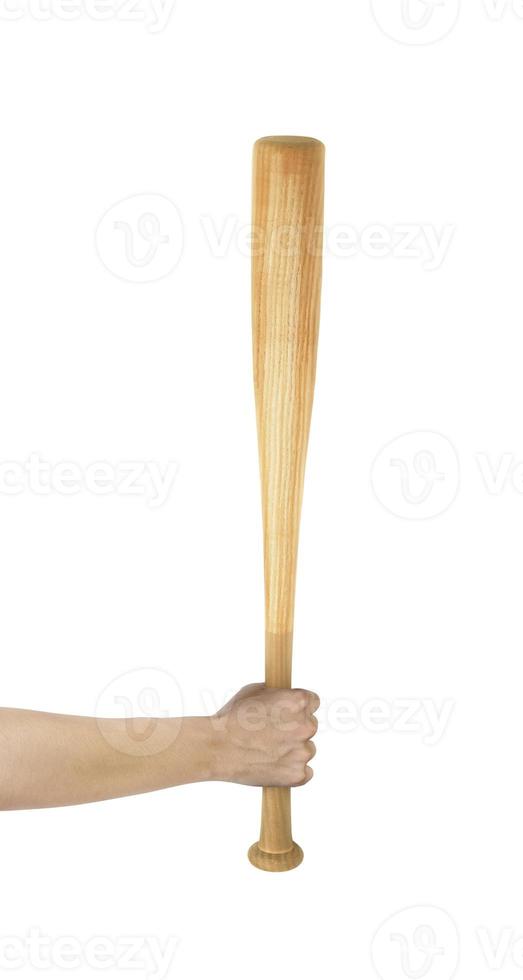 hands with the bat isolated on a white background photo