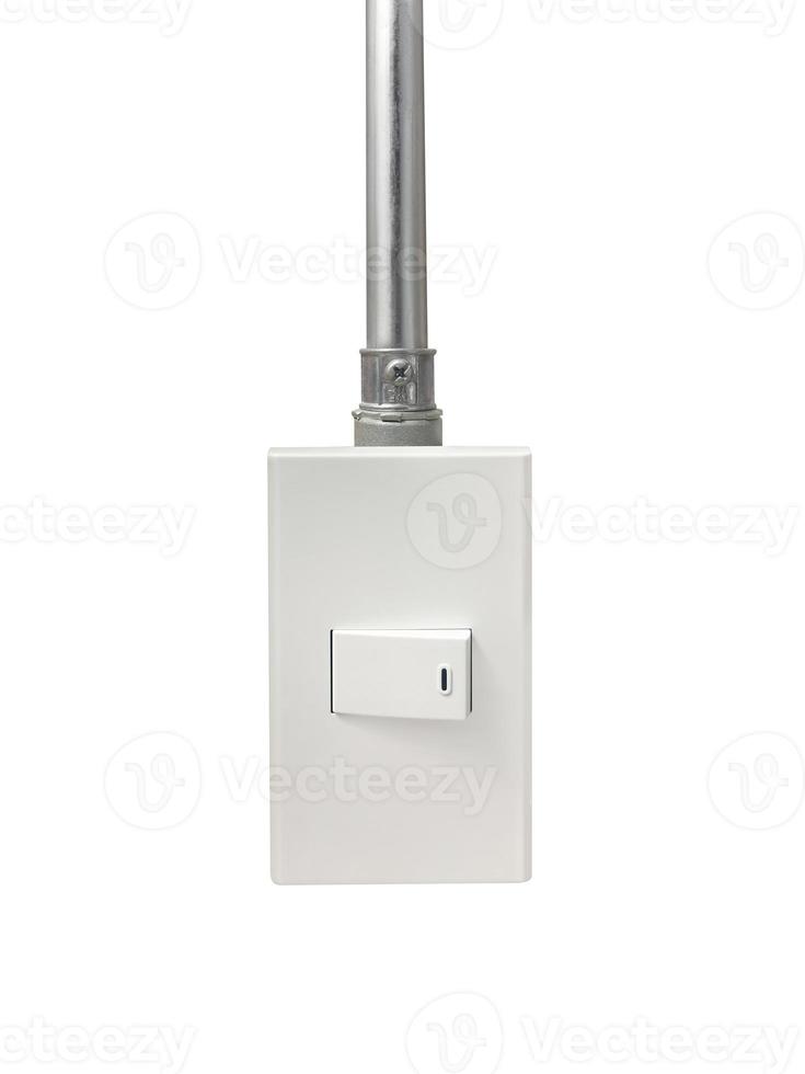 Light Switch in the Off Position Isolated on White Background photo