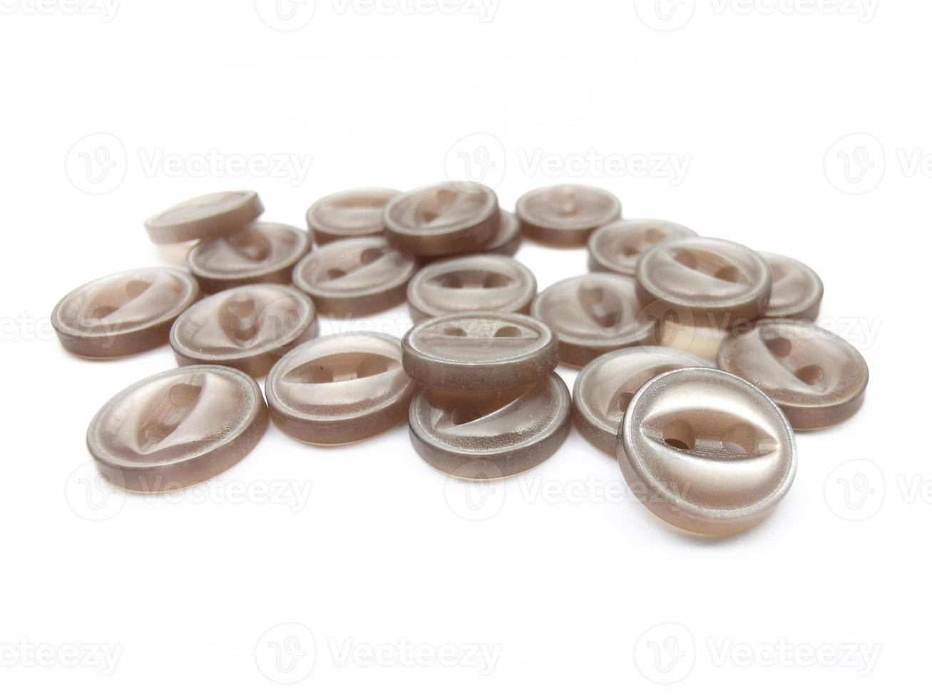 clothing buttons on white background photo