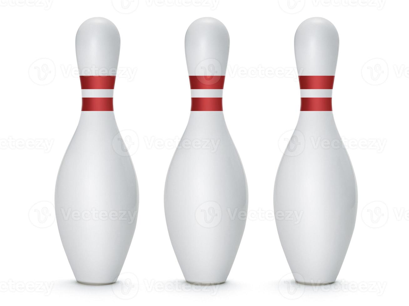 Bowling Pins Isolated on White Background photo