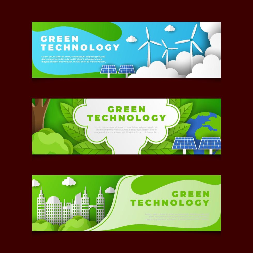 Green Technology Banner vector