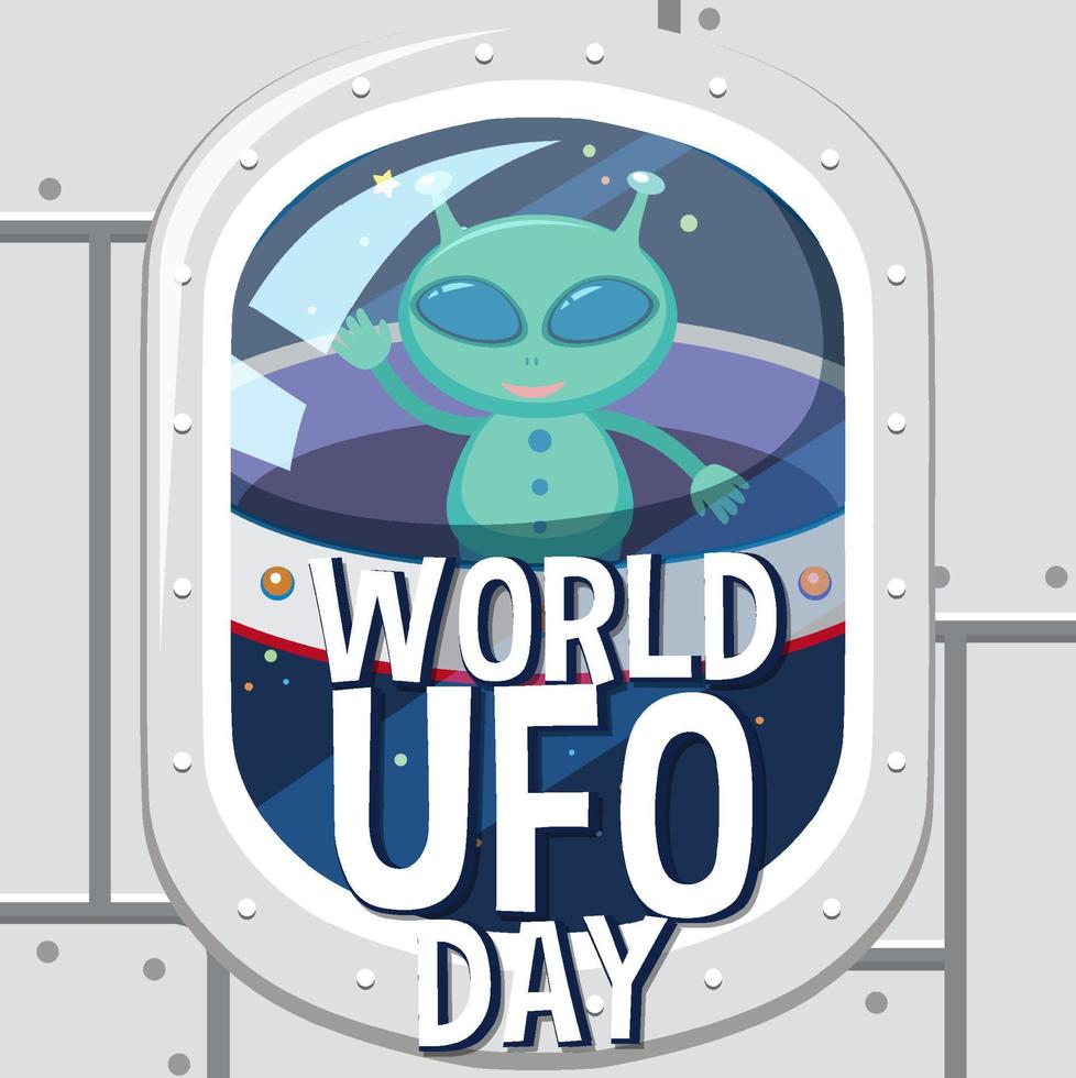 World UFO Day Poster Design vector