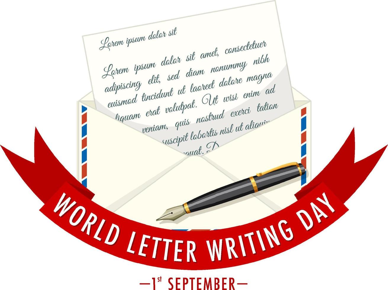 World Letter Writing Day Banner Design 8614465 Vector Art at Vecteezy