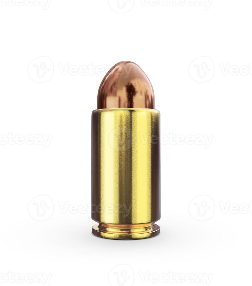 bullet on white background. 3D render photo