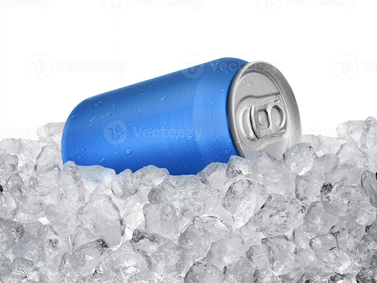 Cans of on ice background photo