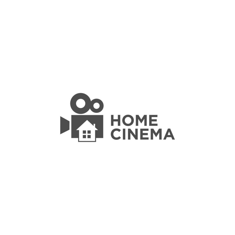 idea de logotipo de cine en casa vector