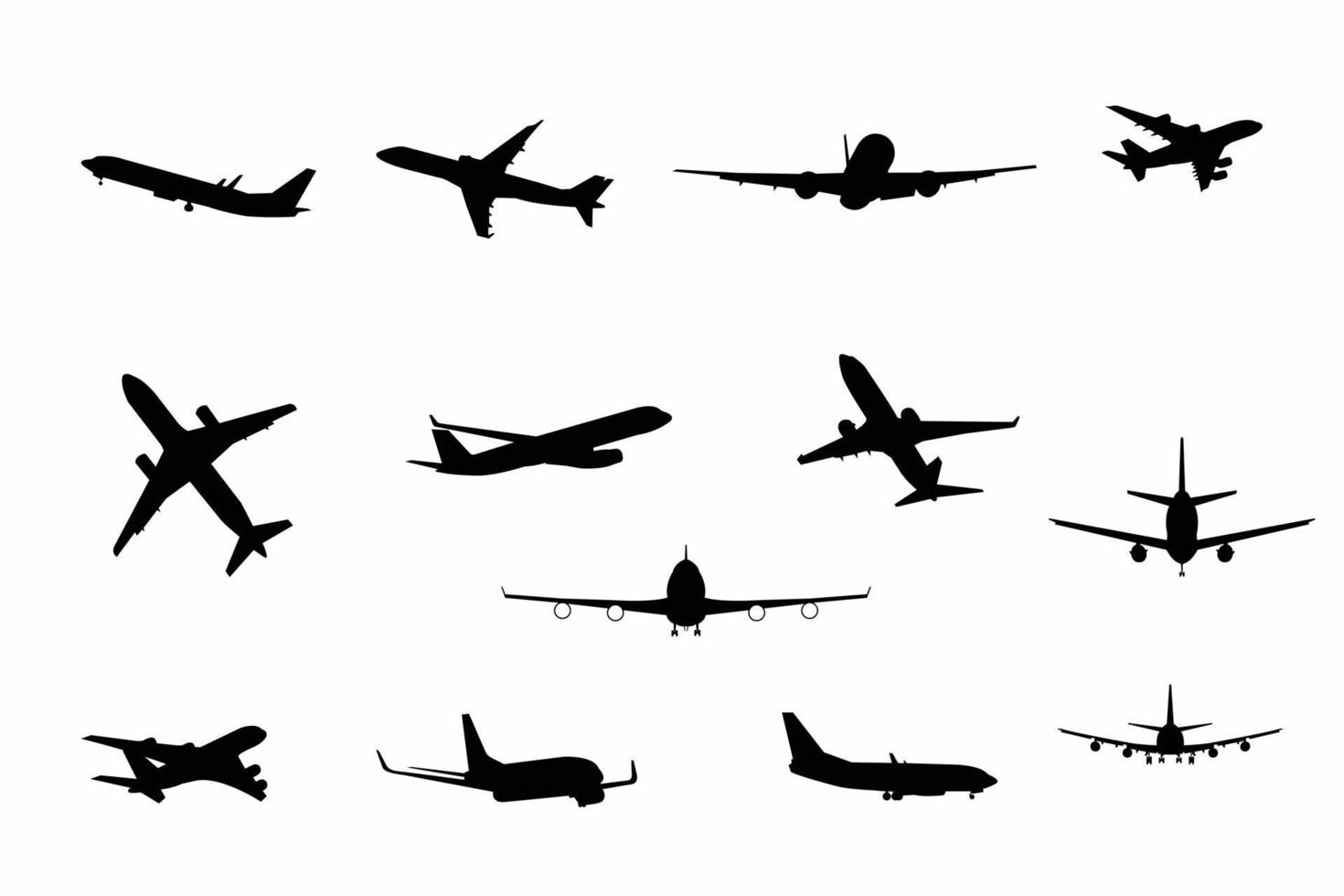 airplane silhouette aroplane vector