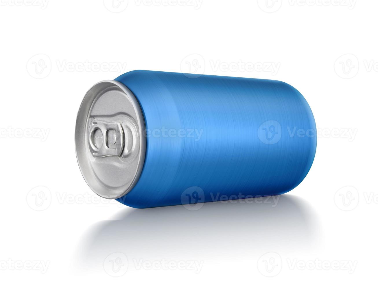 Aluminum white can mockup isolated on white background. 330ml aluminum soda can mockup photo