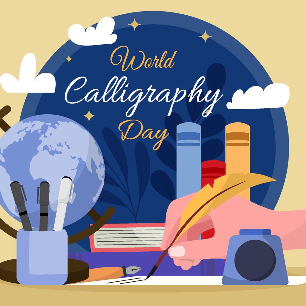 Calligraphy Day Concept vector