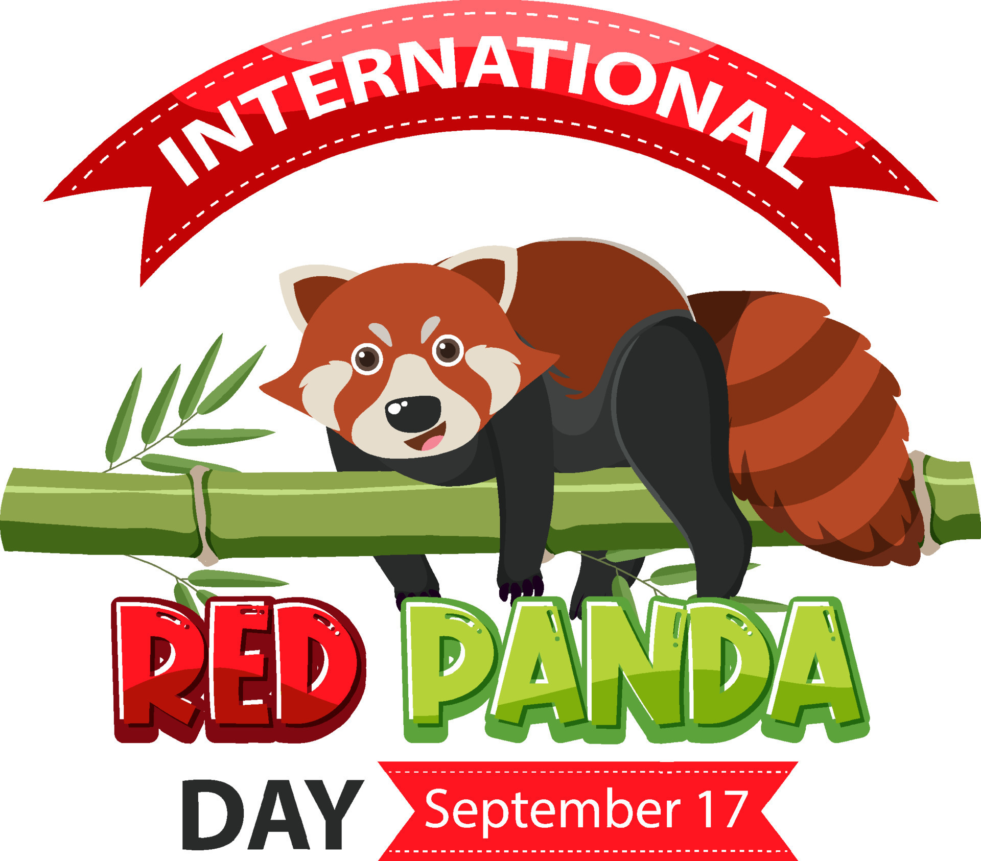 International Red Panda Day On September 17 8615108 Vector Art at Vecteezy