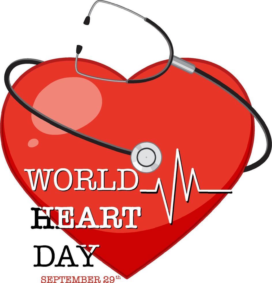 World Heart Day Banner Design vector