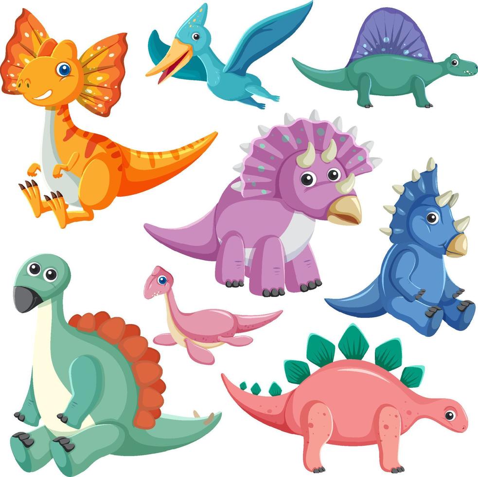 Cute dinosaur seamless pattern vector