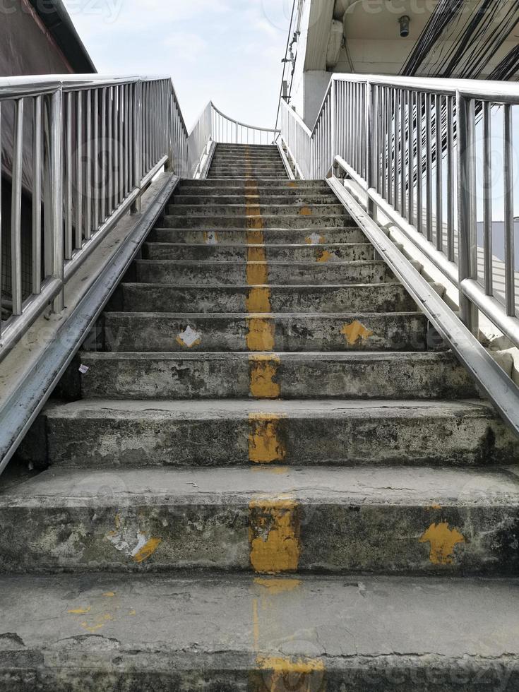 The old overpass established in Bangkok for long time. It can safe people from accidents on the street photo