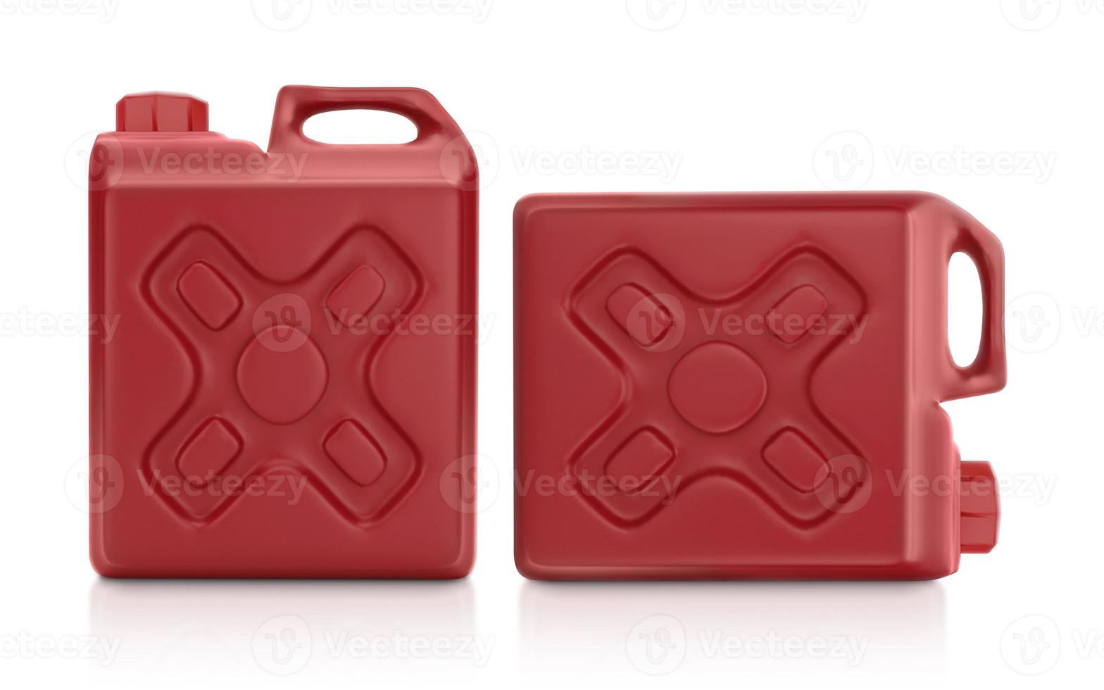 blank packaging red plastic gallon isolated on white background with clipping path. 3D render photo