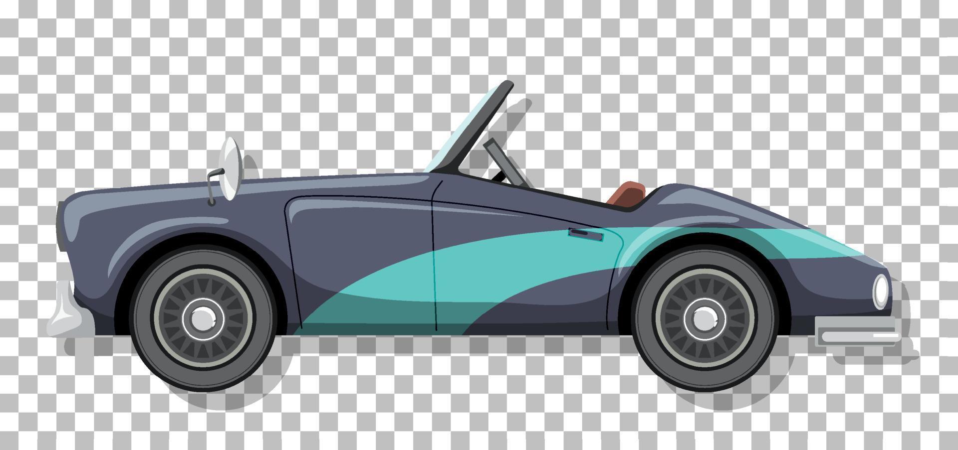 Cute vintage car on grid background vector
