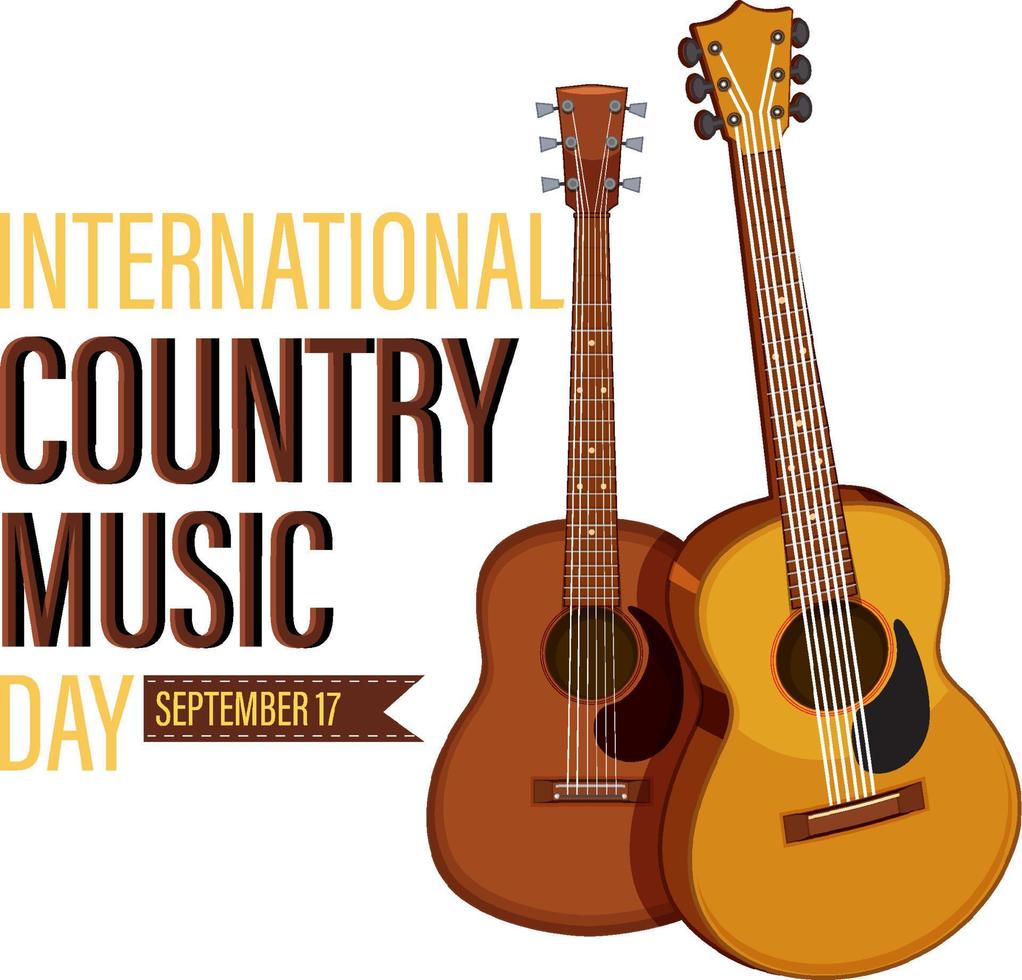 International Country Music Day Banner vector