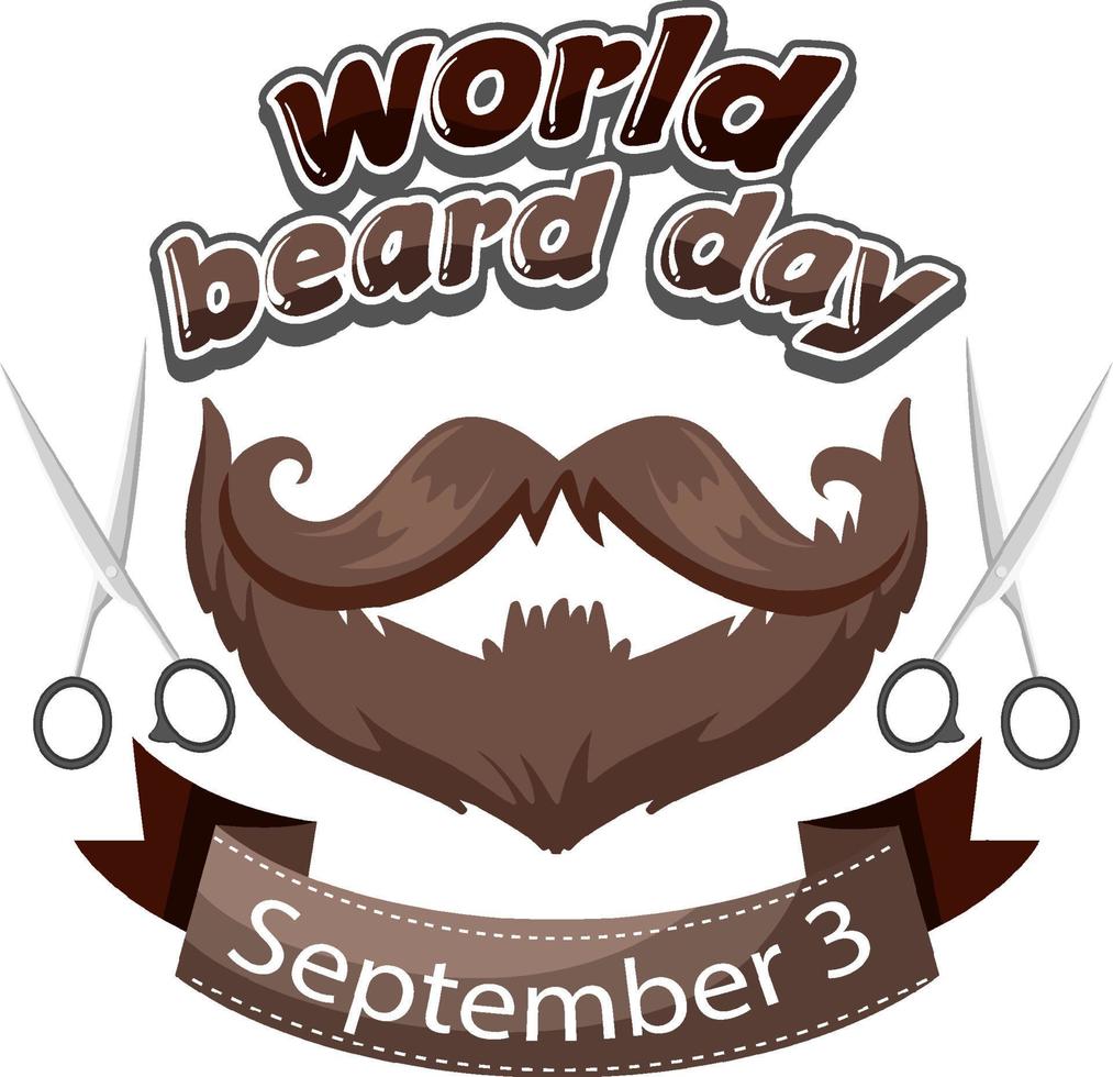 World Beard Day September 3 vector